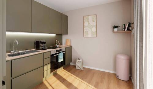 Küche als eigener Raum für entspanntes Kochen - 2 Zimmer Etagenwohnung in Berlin