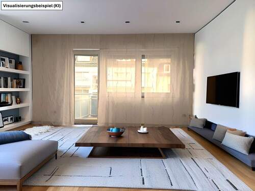 Wohnzimmer KI - 3 Zimmer Etagenwohnung zum Kaufen in Darmstadt