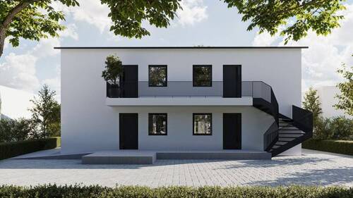 Außenansicht hinten - 3 Zimmer Etagenwohnung in Fahrenzhausen