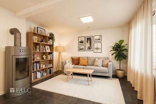 Wohnzimmer - (KI generiert) - Reihenmittelhaus mit 85,00 m² in Köln zum Kaufen