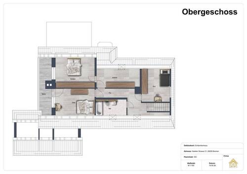 Aufteilung Obergeschoss - 