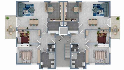 Obergeschoss WE 3 und 4 - 