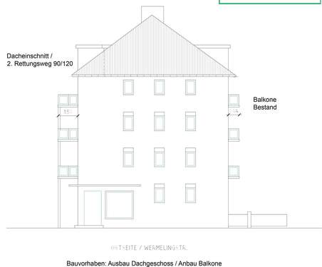 Ansicht West Vorbescheid.jpg - Mehrfamilienhaus, Wohnhaus in Münster