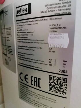 Neuer Warmwasserspeicher - 