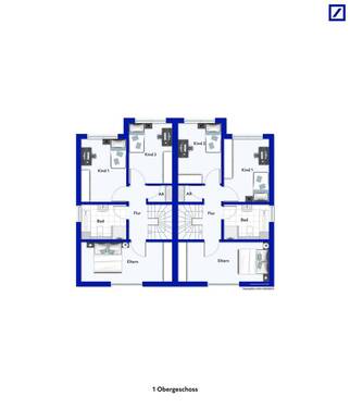 1 Obergeschoss - Doppelhaushälfte mit 130,00 m&sup2; in Ahlen zum Kaufen