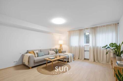 WOHNZIMMER STAGED - 2 Zimmer Etagenwohnung in Mainz