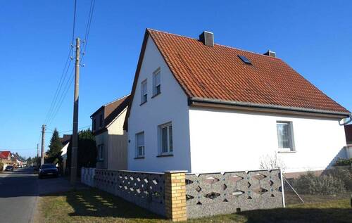 Straßenansicht links - 5 Zimmer Einfamilienhaus zum Kaufen in Muldestausee