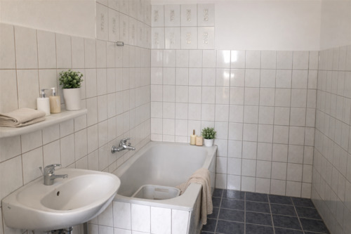 Baderzimmer OG - virtually staged - 