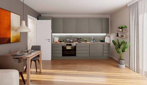 Blick in die Küche mit kleinem Essbereich - Etagenwohnung mit 55,00 m&sup2; in Berlin zum Kaufen