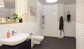 Badezimmer mit bodengleiche Dusche - 2 Zimmer Etagenwohnung in Berlin