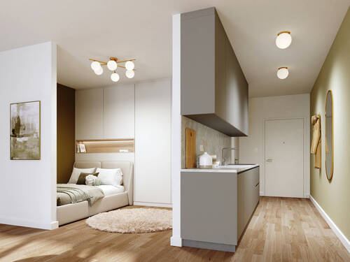 TUT-Schlafnische.jpg - 1 Zimmer Etagenwohnung zum Kaufen in Berlin