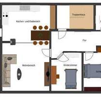 Vermietete 3-Zimmer-Dachgeschosswohnung mit Balkon, großem Garten und Stellplatz - Straßkirchen
