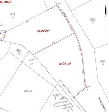 Vermessungsentwurf - Grundstück in Bobritzsch-Hilbersdorf