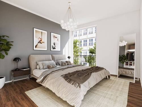 Schlafzimmer - 3 Zimmer Etagenwohnung zum Kaufen in Berlin
