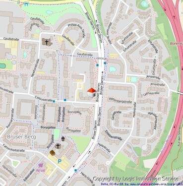 Lageplan - 2 Zimmer Etagenwohnung zur Miete in Bonn