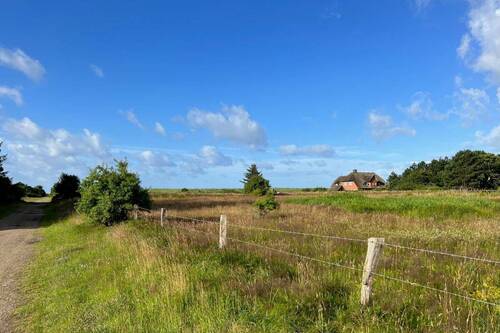 Blick gen Grundstück und Nachbarhaus - Grundstück in Nieblum