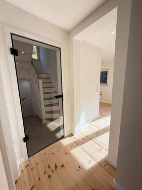 Wohnzimmer Glastür-Loftoptik - 