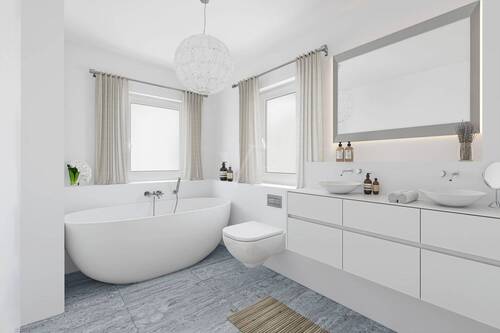 Badezimmer Obergeschoss visualisiert - 