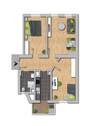 Grundriss WE 4 möbliert - 