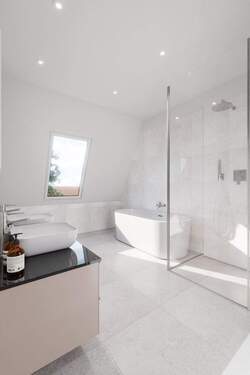 Badezimmer - Etagenwohnung mit 113,00 m&sup2; in Berlin zum Kaufen