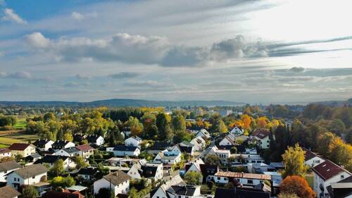 Luftaufnahme - Baugrundstück am Starnberger See - modernes Wohnen gepaart mit Luxus und Natur