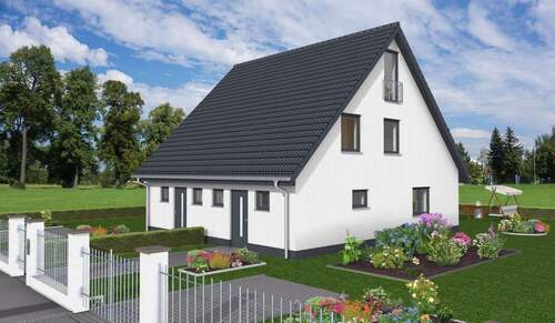 Ansicht Doppelhaus - Grundstück in Zingst zum Kaufen