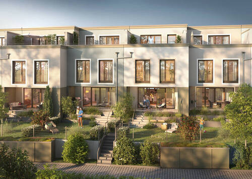 Vorderansicht Mitte - 5 Zimmer Reihenmittelhaus in Würzburg