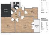 Grundriss 3 Zi DG Whg Tegel - 
