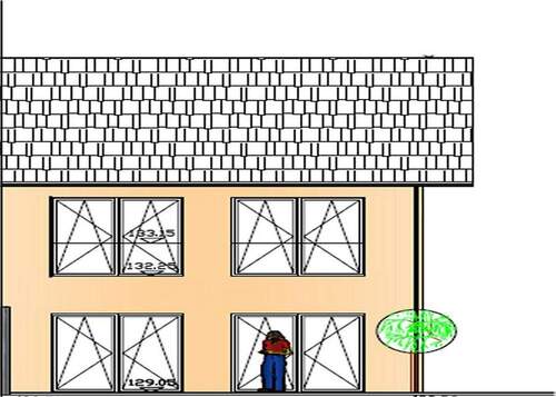 Plan Gartenansicht - 6 Zimmer Doppelhaushälfte in Herzogenrath