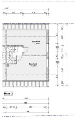 Dachgeschoss ausbaubar - 
