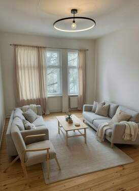 Wohnzimmer (KI generiert) - (KI generiert) - 2 Zimmer Etagenwohnung in Berlin
