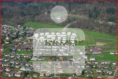 Luftbild Süd - Zukunftsorientiertes und nachhaltiges Wohnen im Leimet: Ihr neues Zuhause nahe der Schweizer Grenze