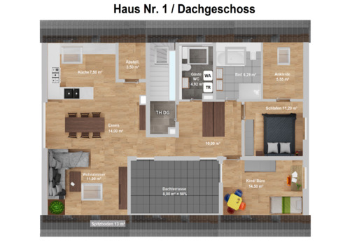 Wohnung mit großer Süd-Dachterrasse - LETZTE GELEGNHEIT! Traumhafte 4,5-Zimmer-Wohnung mit uneinsehbarer, großer Süd-West-Dachterrasse in ruhiger, grüner Wohnlage