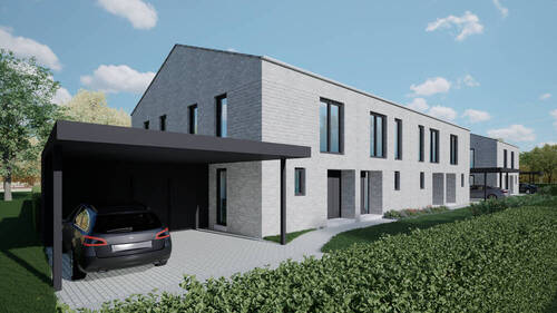 Visualisierung - Exklusive Doppelhaushäfte zum Erstbezug KFW-55ee - Fußbodenkühlung - Kamin uvm.