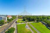 Blick von Gemeinschaftsterrasse auf MauerPark - 