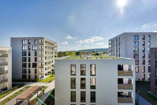 Blick vom Balkon - 4 Zimmer Etagenwohnung in Leinfelden-Echterdingen