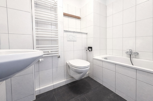 Badezimmer - Etagenwohnung mit 50,00 m&sup2; in Bochum zur Miete