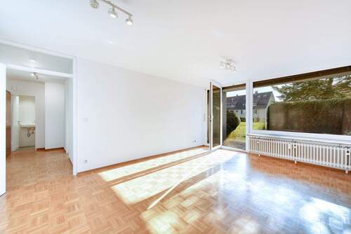 Wohnen zum Flur - +++ ruhig, gemütlich & modernisiert - Gartengeschoss mit Süd-Terrasse - Parkett - inklusive EBK - Garage möglich +++