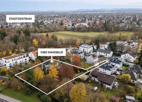 Luftbild - 1 Zimmer Einfamilienhaus in München