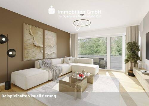 Wohnzimmer - 4 Zimmer Etagenwohnung zum Kaufen in Beckum / Neubeckum