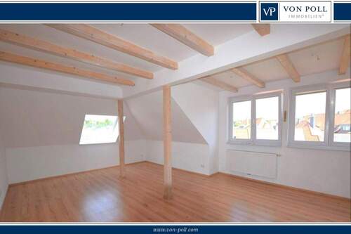 Wohnzimmer - Wohnen mit Blick über Ansbach! Attraktive 3-Zimmer-Wohnung mit Garage!