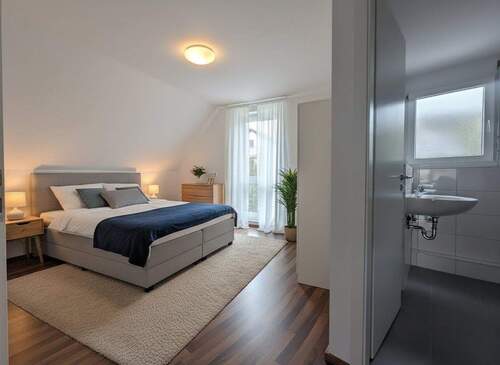 Schlafzimmer Digitales Staging - 4 Zimmer Etagenwohnung in Böblingen