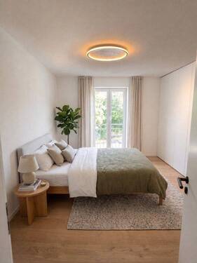Schlafzimmer möbliert mit KI - 