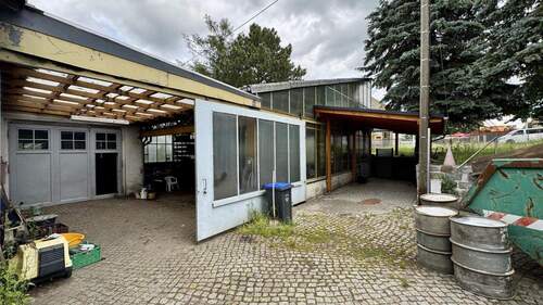 Zugang Halle + neues Carport - 