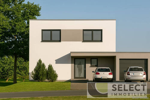 Straßenansicht - Göttelborn - Provisionsfrei - freistehendes Einfamilienhaus mit Garage inkl. Grundstück