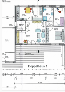 Grundriss - Doppelhaushälfte in bevorzugter Wohnlage von Zetel - ideal für Senioren!