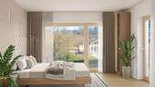 Schlafzimmer mit Waldblick - 