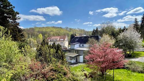 Blick von oben auf das Grundstück - 