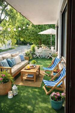 Balkon sommerliche Impression - 3 Zimmer Etagenwohnung zum Kaufen in München