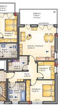 Whg. 6 - Etagenwohnung mit 82,30 m² in Oldenburg zur Miete